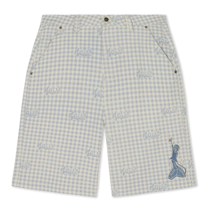 HARD IN DA PAINT WIDE FIT SHORTS (LIGHT BLUE CHECKER)