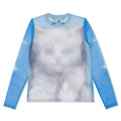 SPRINKLES LONG SLEEVE MESH TOP (LIGHT BLUE)