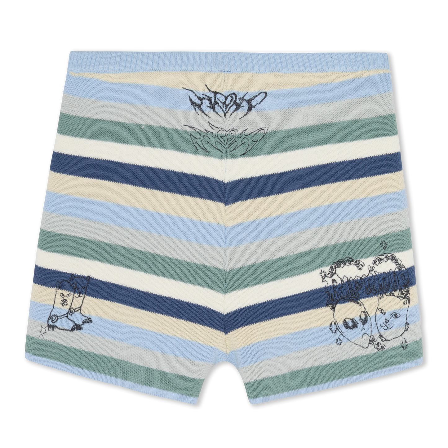 SHORT WESTSIDE CROCHET (POWDER BLUE )