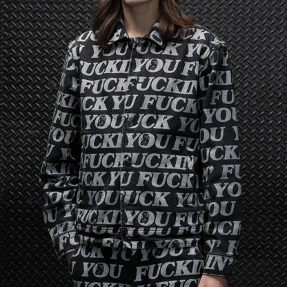 FUCKIN FUCK DENIM JACKET (BLACK)