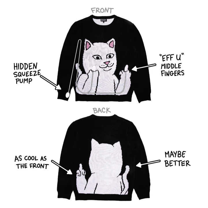 SUÉTER LORD NERMAL FLIPPY KNITTY (Negro)