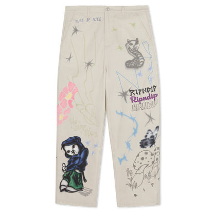 PANTALON GOOSEBUMPS WIDE FIT (HUESO)