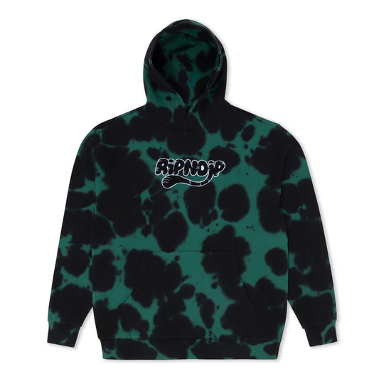 HOODIE RIPNTAIL (GREEN/BLACK TIE DYE)