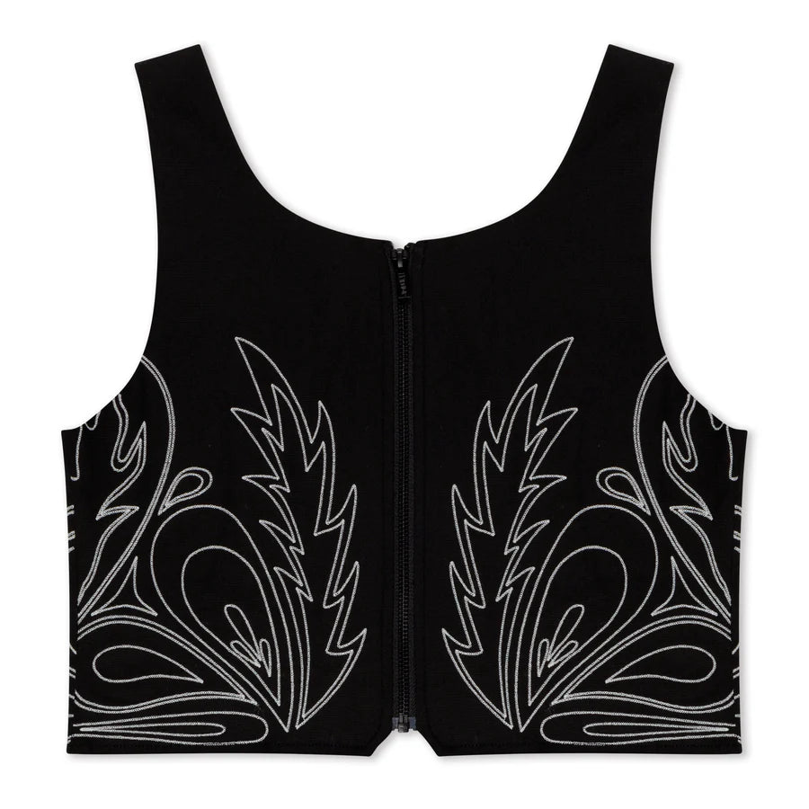 HOWDY CORSET TOP (NEGRO)
