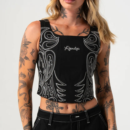 HOWDY CORSET TOP (NEGRO)
