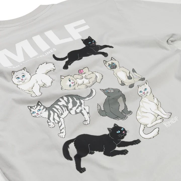 PLAYERA MAN I LOVE FELINES (GREY)
