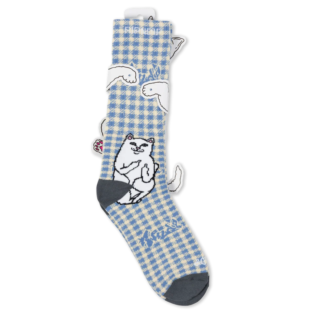 CALCETINES LORD NERMAL (LIGHT BLUE CHECKER)