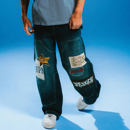 PANTALON SKYLINE WIDE FIT CARPENTER (LIGHT WASH DENIM)