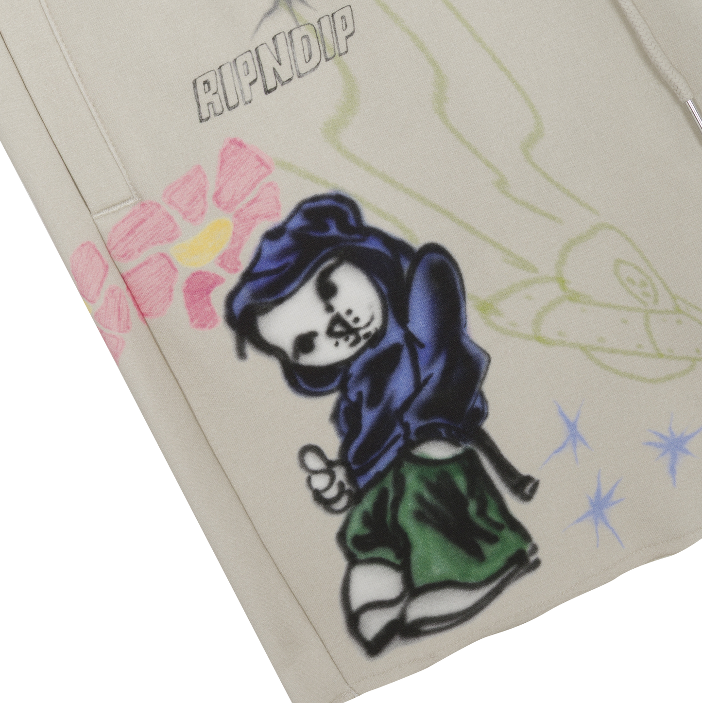 PANTALONETA GOOSEBUMPS RAW EDGE SWEAT (HUESO)