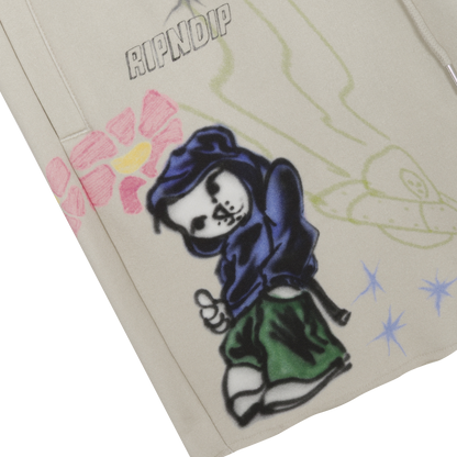 PANTALONETA GOOSEBUMPS RAW EDGE SWEAT (HUESO)