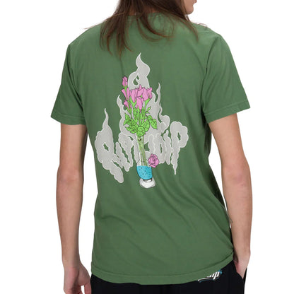 PLAYERA FLOWER VASE (OLIVE)