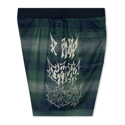 SHORT SLATER MESH (NAVY / FOREST PLAID)
