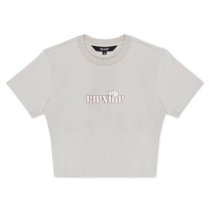 TASTE LIKE NERM CROPPED BABY TEE (GREY)