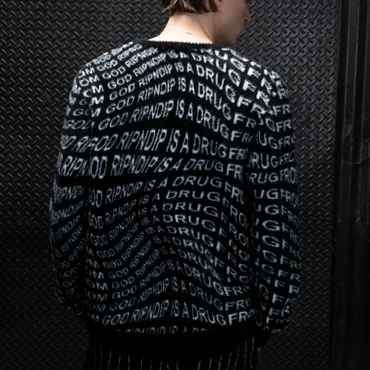 SUETER DRUG FROM GOD KNIT MOHAIR (NEGRO)