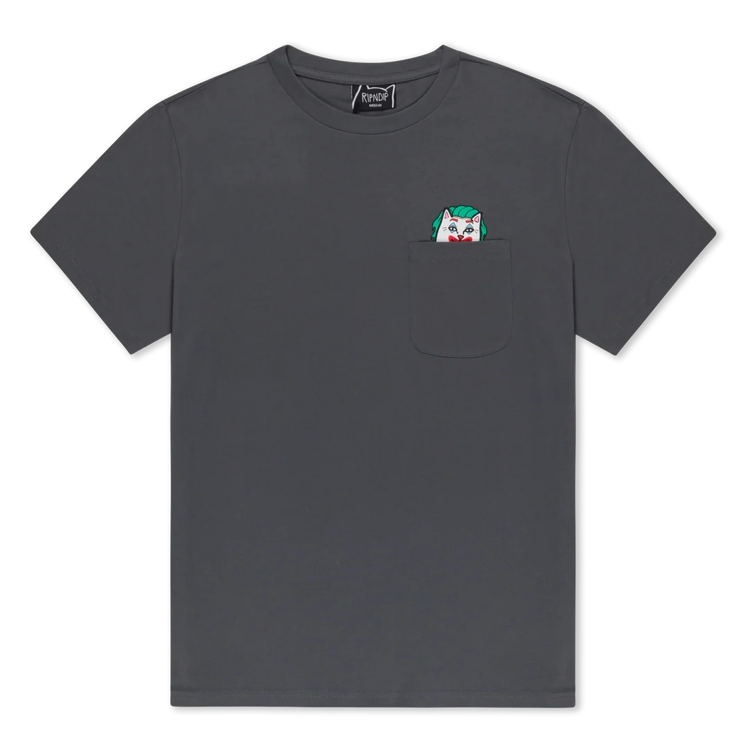 PLAYERA POCKET WHY SO NERMAL? (CHARCOAL)