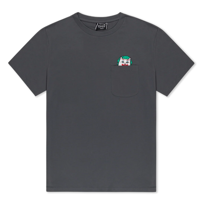 PLAYERA POCKET WHY SO NERMAL? (CHARCOAL)