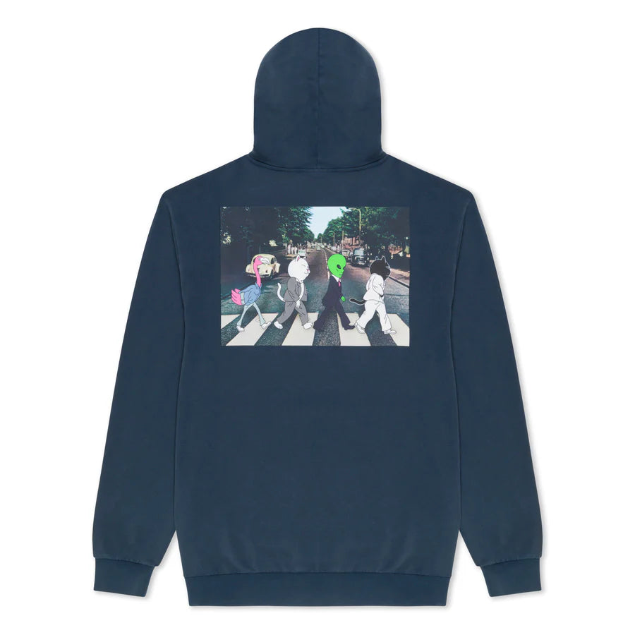 HOODIE CROSSWALK  (NAVY VINTAGE WASH)