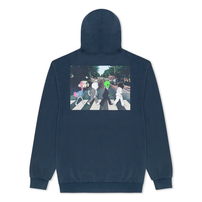 HOODIE CROSSWALK  (NAVY VINTAGE WASH)