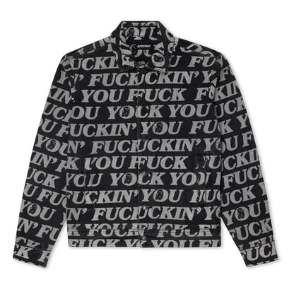 FUCKIN FUCK DENIM JACKET (BLACK)