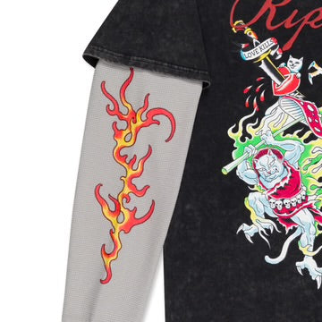 PLAYERA INKED DOUBLE SLEEVE (NEGRO)
