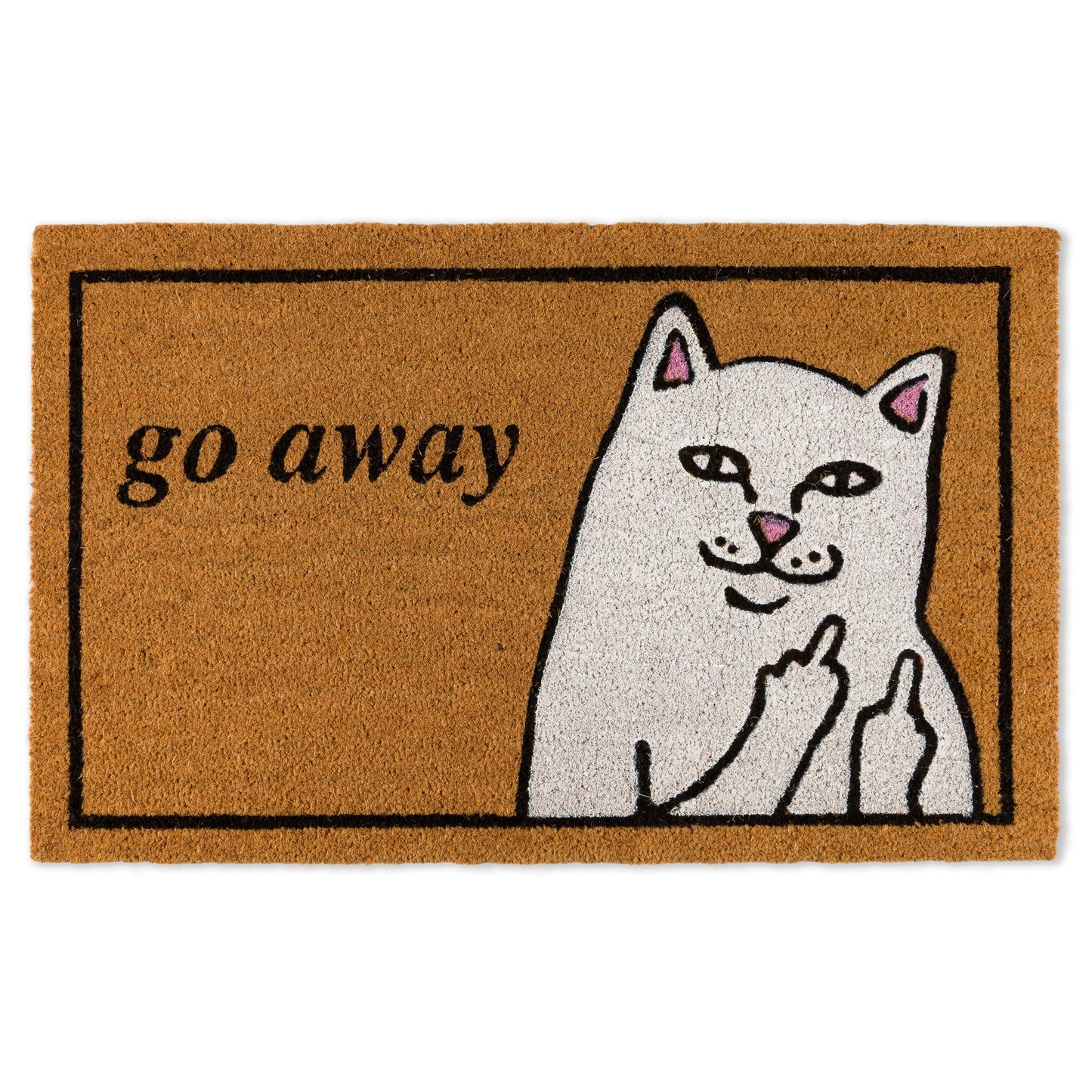 ALFOMBRA GO AWAY DOOR MAT (BROWN)