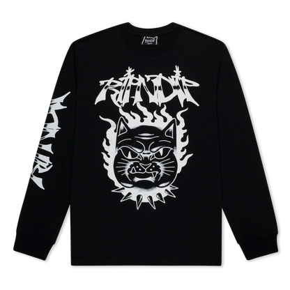 PLAYERA L/S THE HAPPIEST CAT (NEGRO)