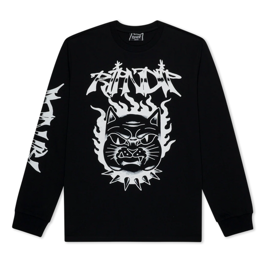 PLAYERA L/S THE HAPPIEST CAT (NEGRO)