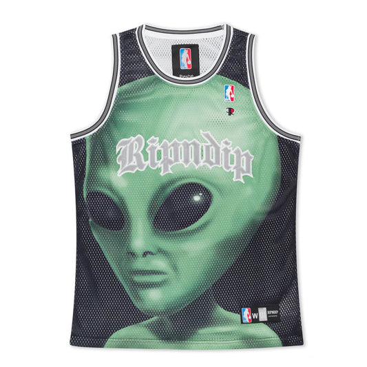 WE COME IN PEACE BASKETBALL JERSEY (BLACK)