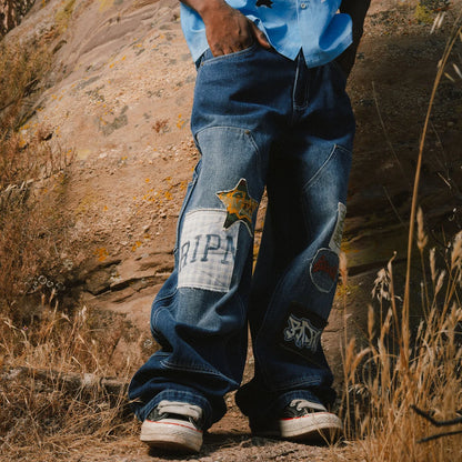 PANTALON SKYLINE WIDE FIT CARPENTER (LIGHT WASH DENIM)