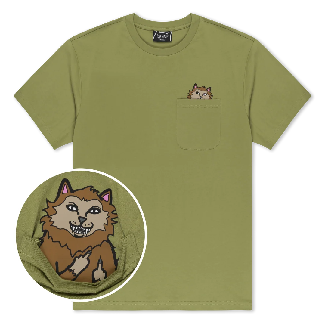 PLAYERA POCKET FULL MOON NERM (LIGHT FOREST)