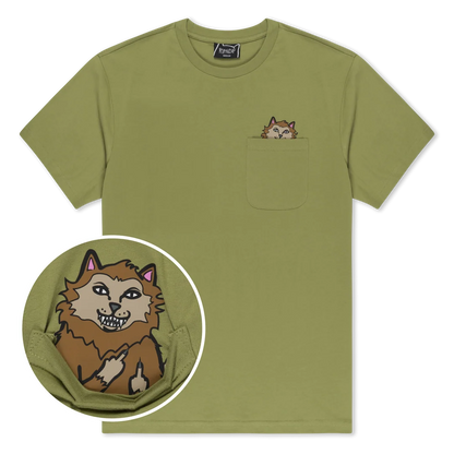 PLAYERA POCKET FULL MOON NERM (LIGHT FOREST)