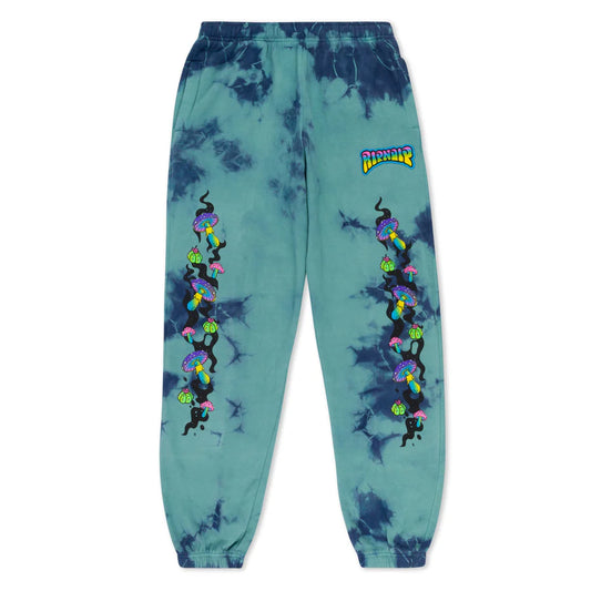 SWEAT PANT PSYCHEDELIC GARDEN (NAVY/AQUA LIGHTNING WASH)
