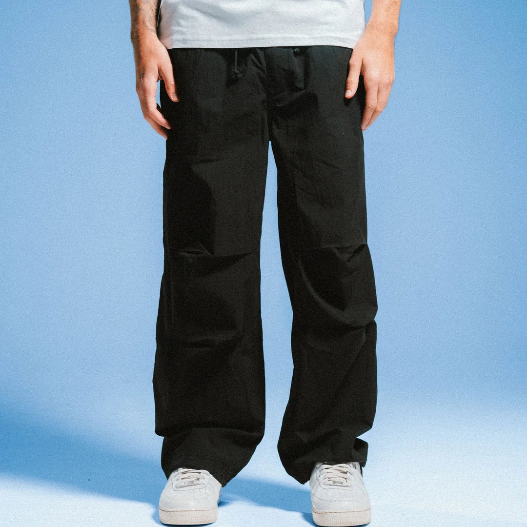 PANTALÓN CON CORDÓN CICLÓN (NEGRO)