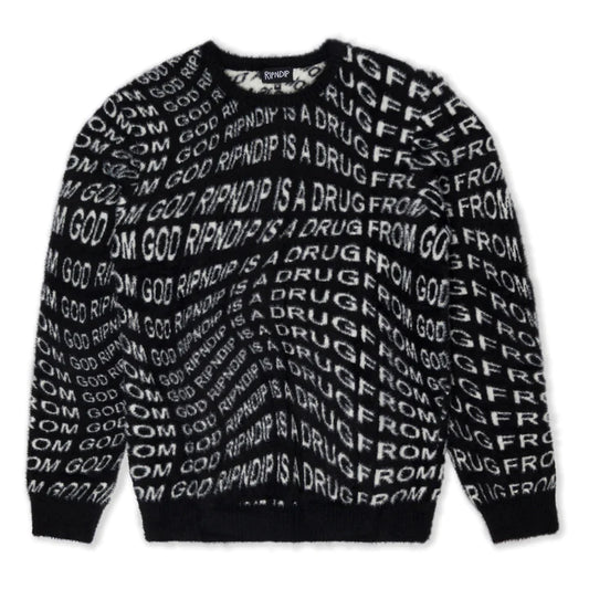 SUETER DRUG FROM GOD KNIT MOHAIR (NEGRO)