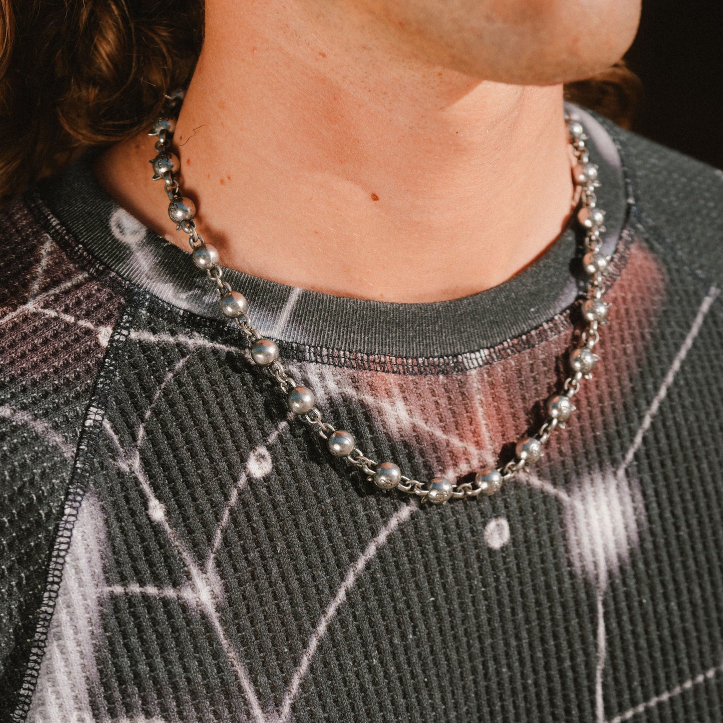 COLLAR DE BOLA Y CADENA LORD NERMAL (PLATA)