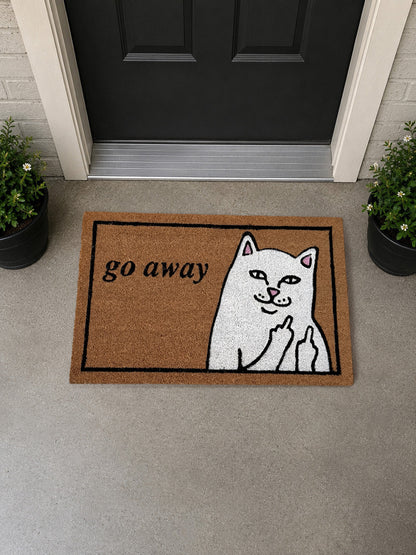 ALFOMBRA GO AWAY DOOR MAT (BROWN)