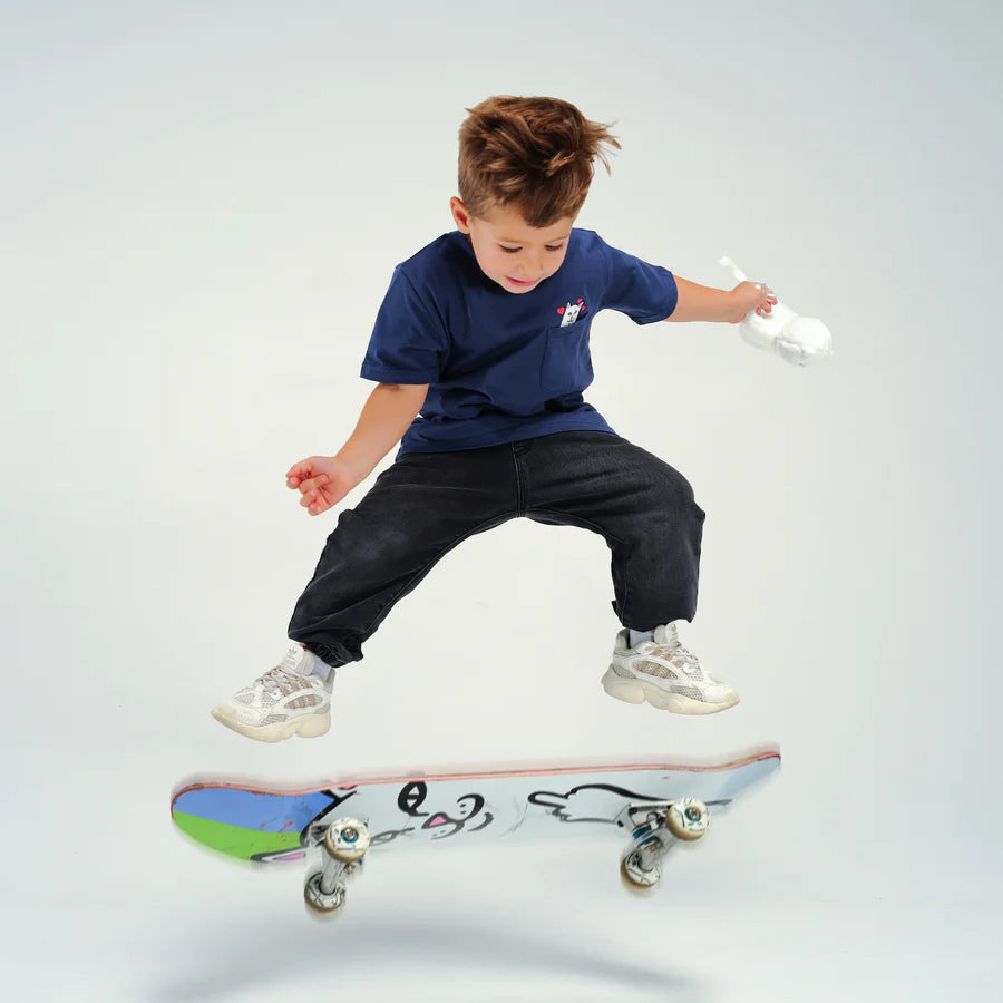 PLAYERA NIÑOS NERMAL LOVES POCKET (NAVY)