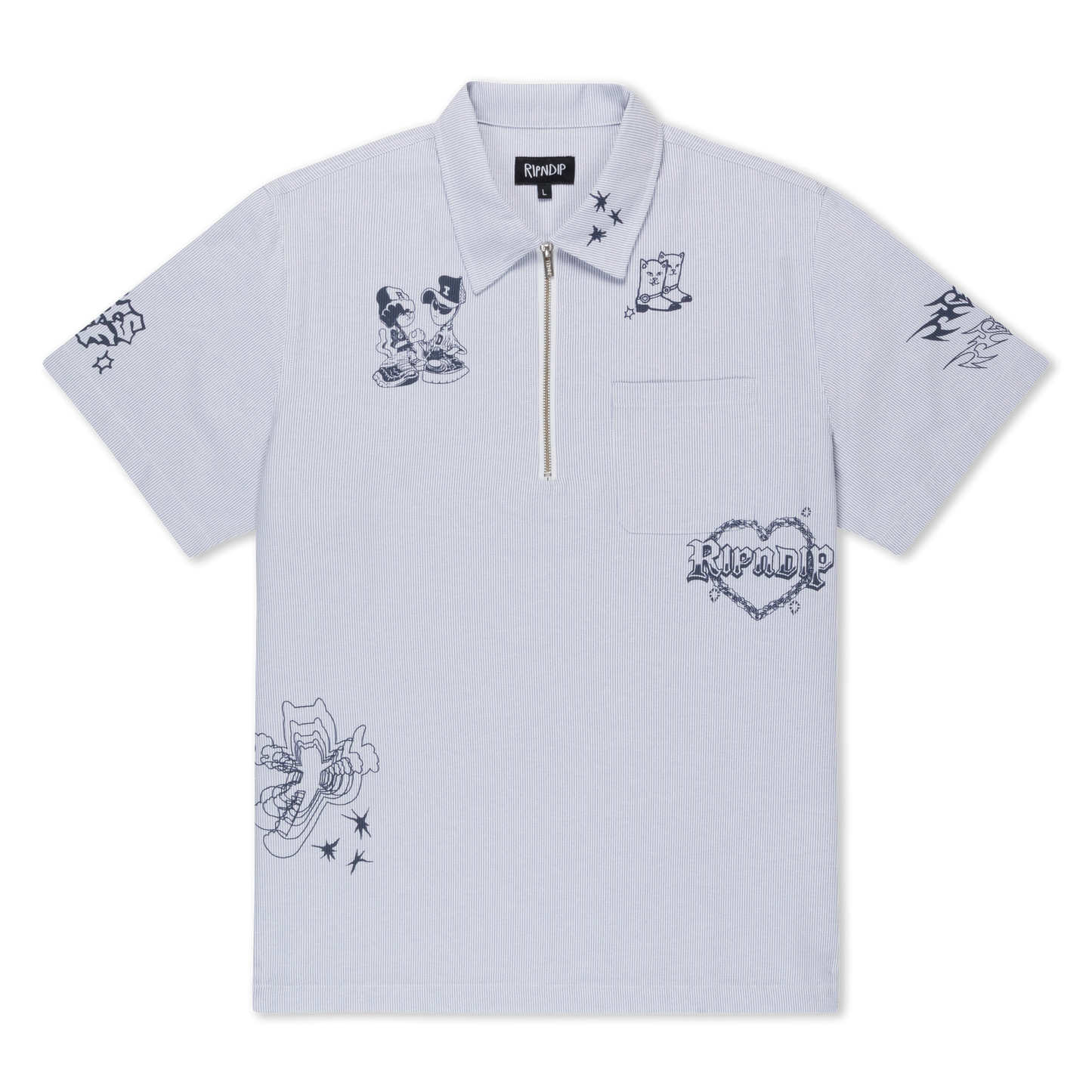 CAMISA CON CREMALLERA WESTSIDE QUARTER (NAVY)