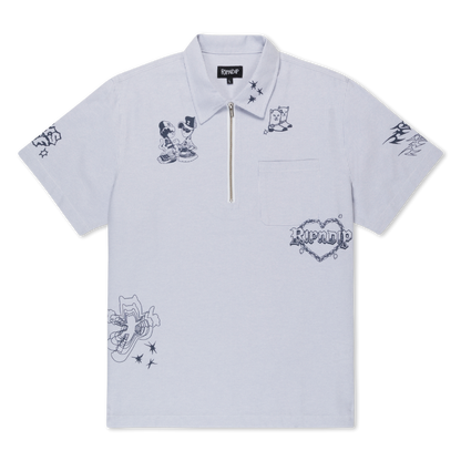 CAMISA CON CREMALLERA WESTSIDE QUARTER (NAVY)