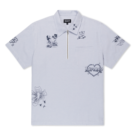 CAMISA CON CREMALLERA WESTSIDE QUARTER (NAVY)