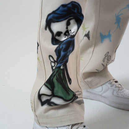 PANTALON GOOSEBUMPS WIDE FIT (HUESO)