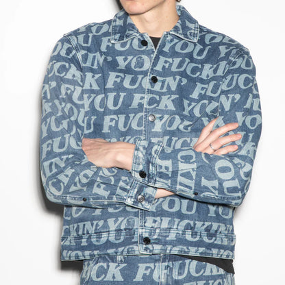 FUCKIN FUCK DENIM JACKET (MEDIUM WASHED)