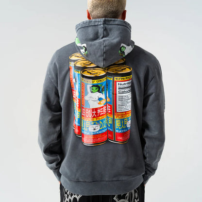 HOODIE NERMS CANS (CHARCOAL VINTAGE WASH)