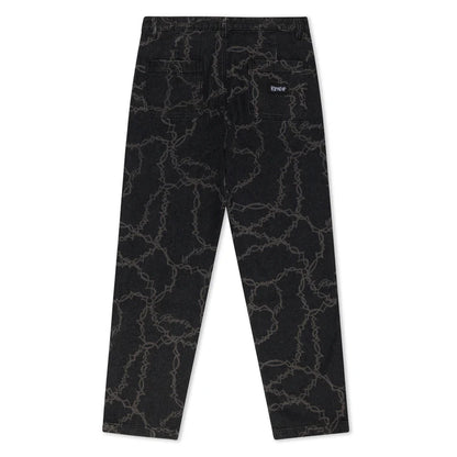 PANTALONES VAQUEROS CON CABLES (NEGRO)