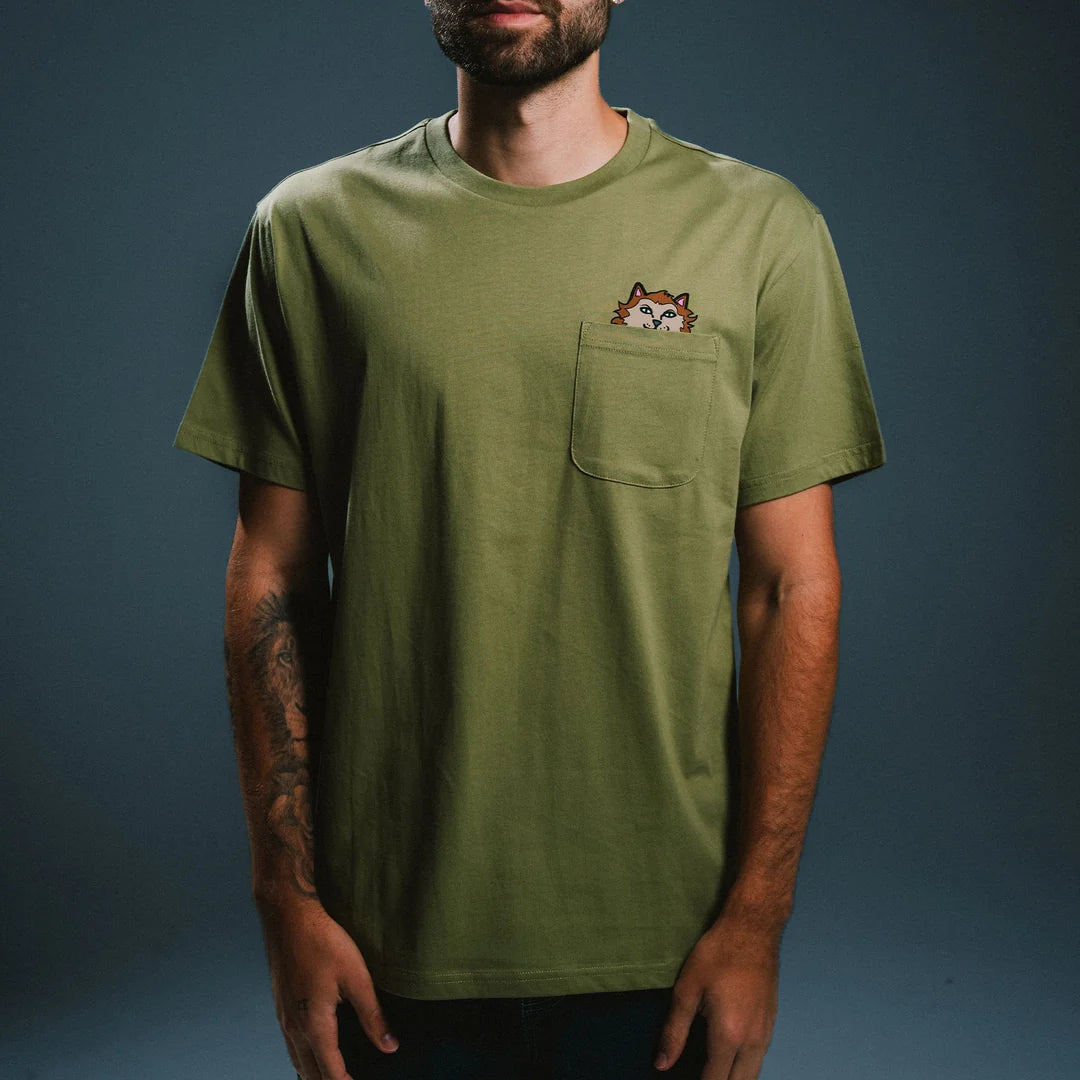 PLAYERA POCKET FULL MOON NERM (LIGHT FOREST)