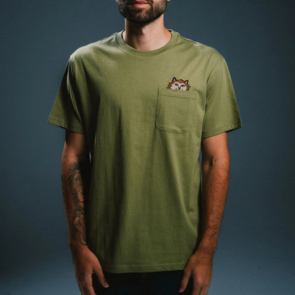 PLAYERA POCKET FULL MOON NERM (LIGHT FOREST)