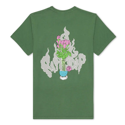 PLAYERA FLOWER VASE (OLIVE)