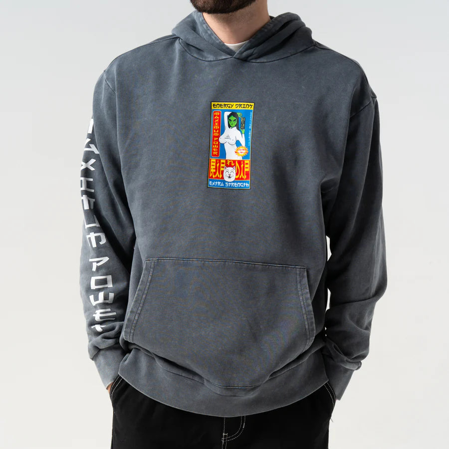 HOODIE NERMS CANS (CHARCOAL VINTAGE WASH)