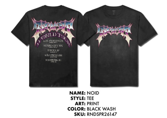 PLAYERA NOID (NEGRO WASH)