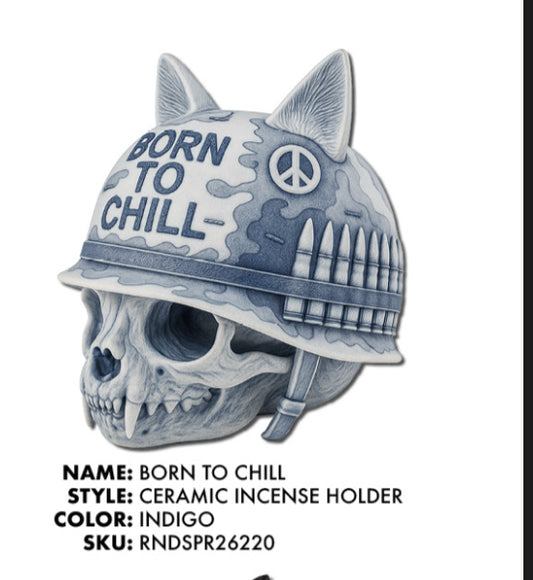 PORTAINCIENSO DE CERÁMICA BORN TO CHILL (INDIGO)